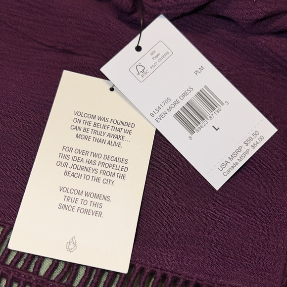 Volcom “Even More” Dress *NWT* - Picture 3 of 9